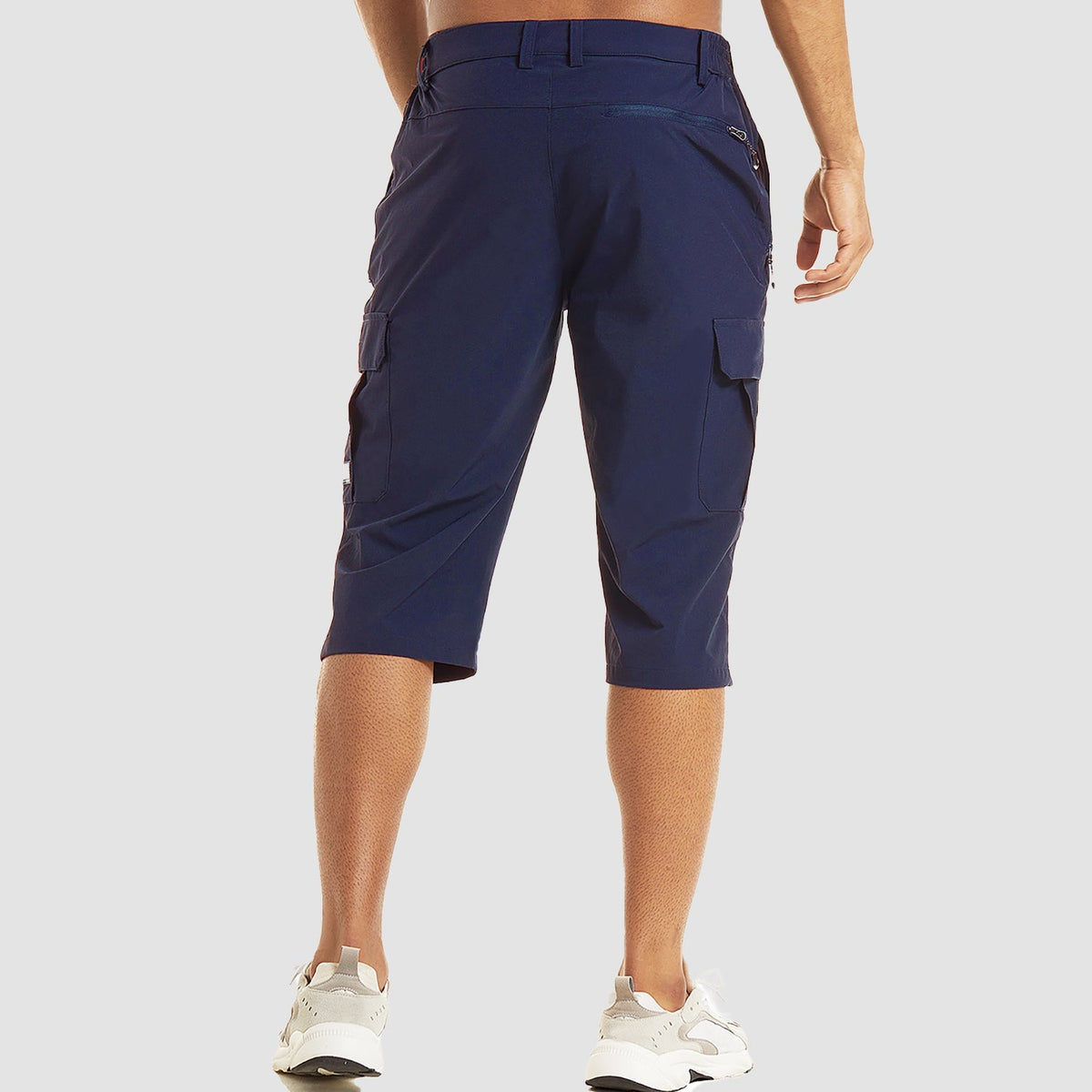 Men's 3/4 Hiking Capri Pants - Quick Dry Below Knee Shorts with 5 Pockets