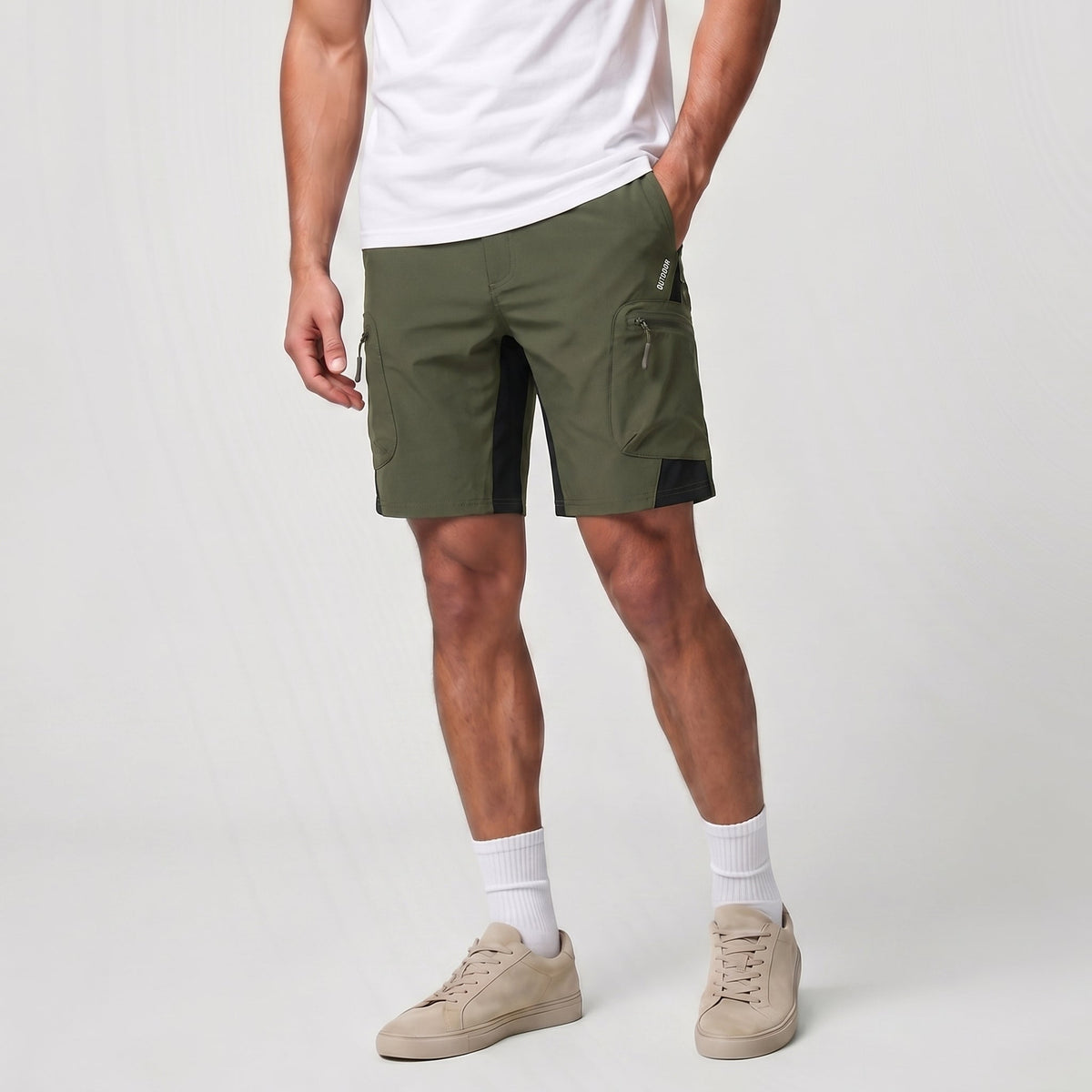 Men's Hiking Cargo Shorts - Water Resistant Quick Dry Golf Shorts