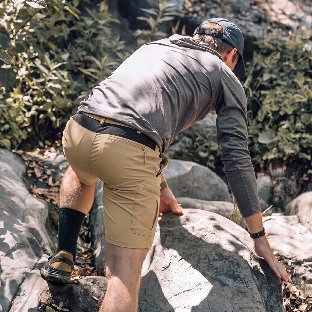 Men's Hiking Cargo Shorts - Water Resistant Quick Dry Golf Shorts