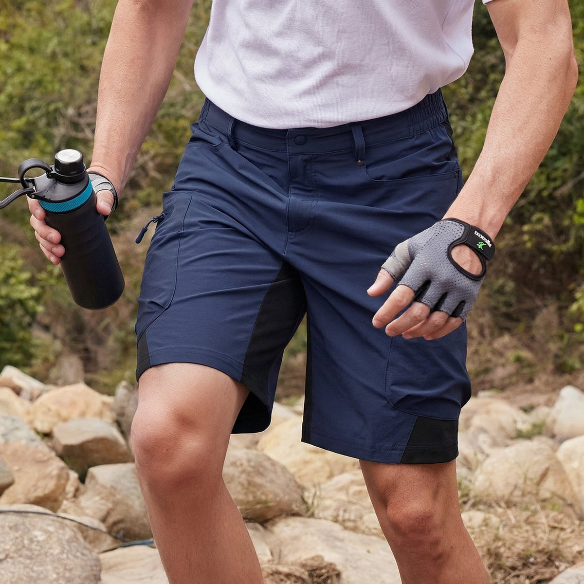 Men's Hiking Cargo Shorts - Water Resistant Quick Dry Golf Shorts