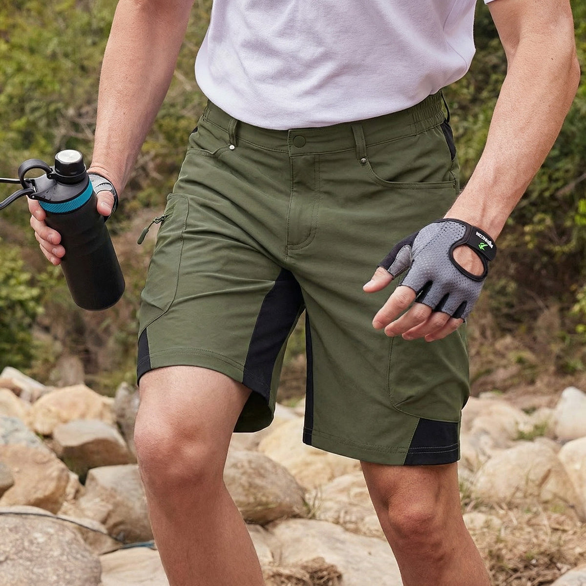 Men's Hiking Cargo Shorts - Water Resistant Quick Dry Golf Shorts