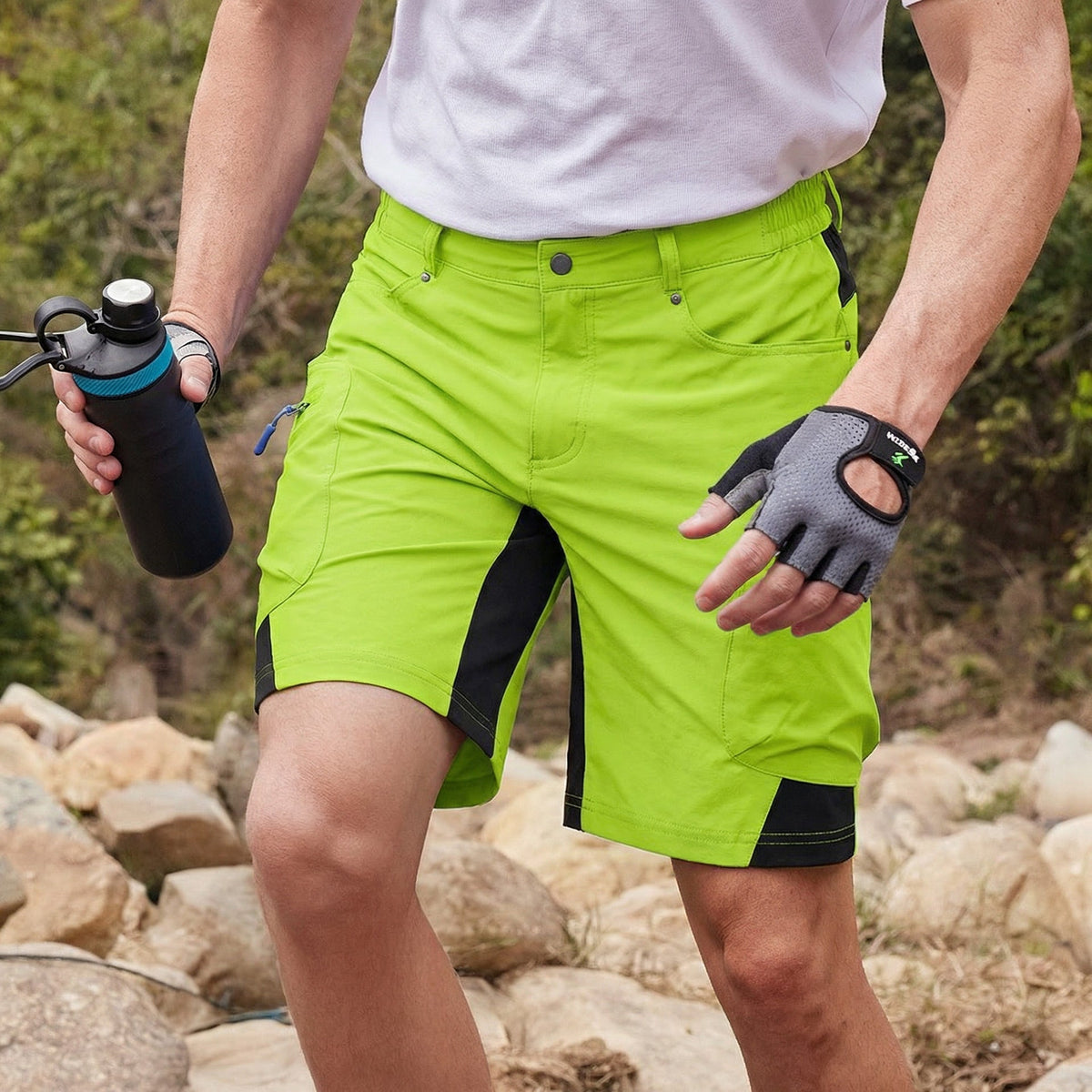 Men's Hiking Cargo Shorts - Water Resistant Quick Dry Golf Shorts