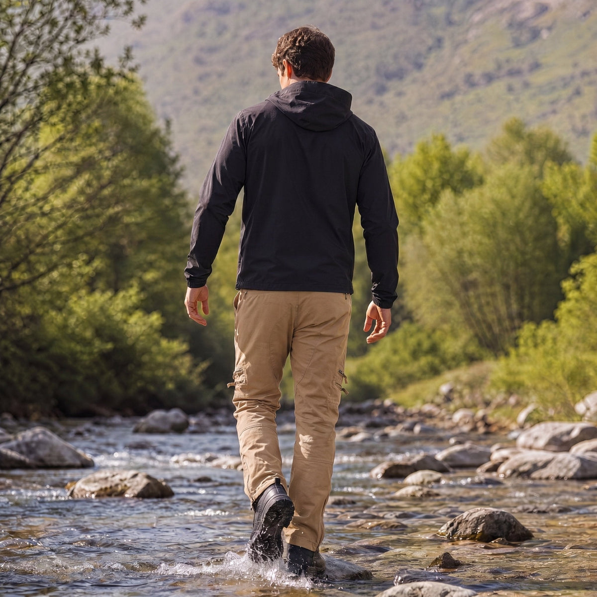 Men's Tactical Cargo Pants with 9 Pockets for Hiking