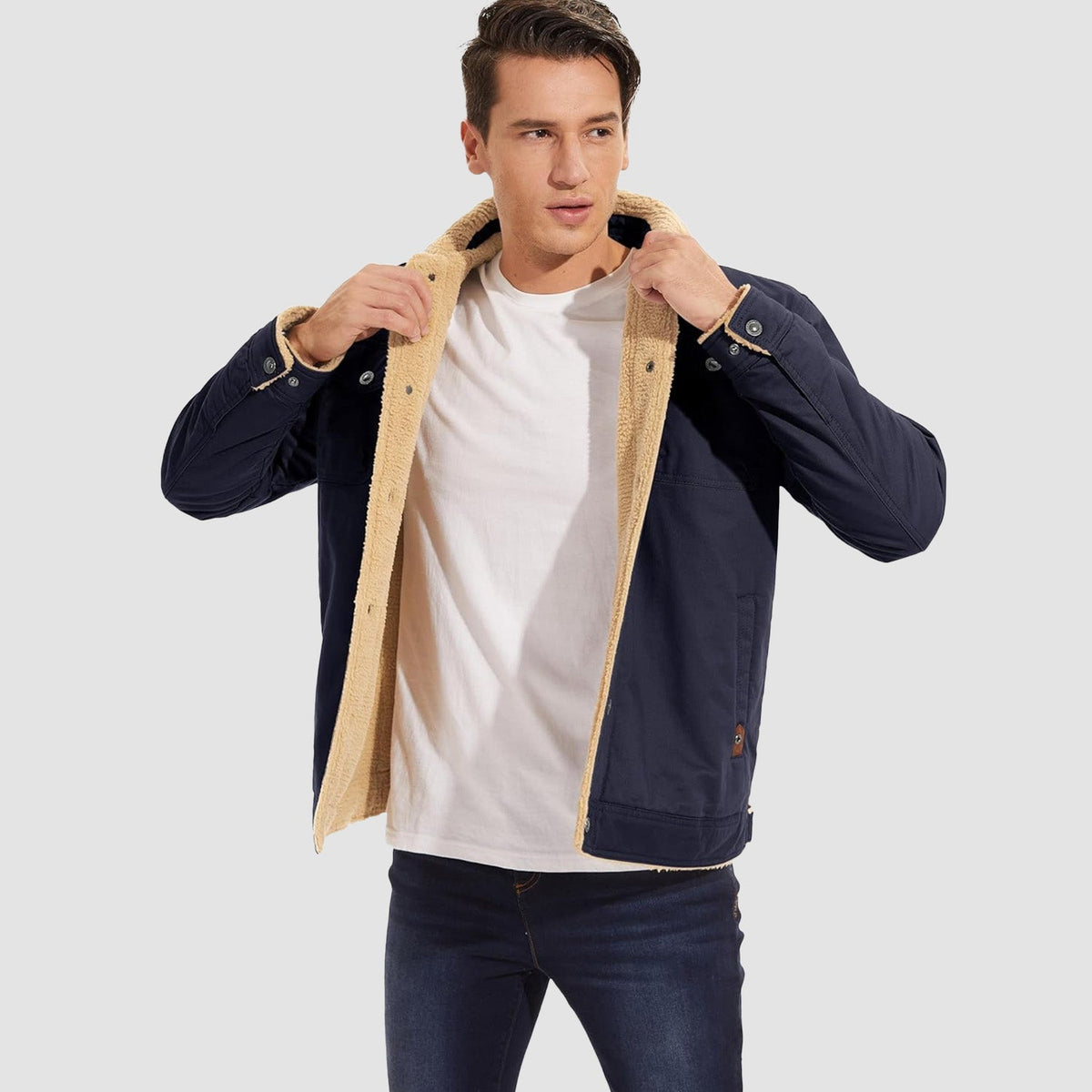 OAKEN Men’s Sherpa-Lined Jacket