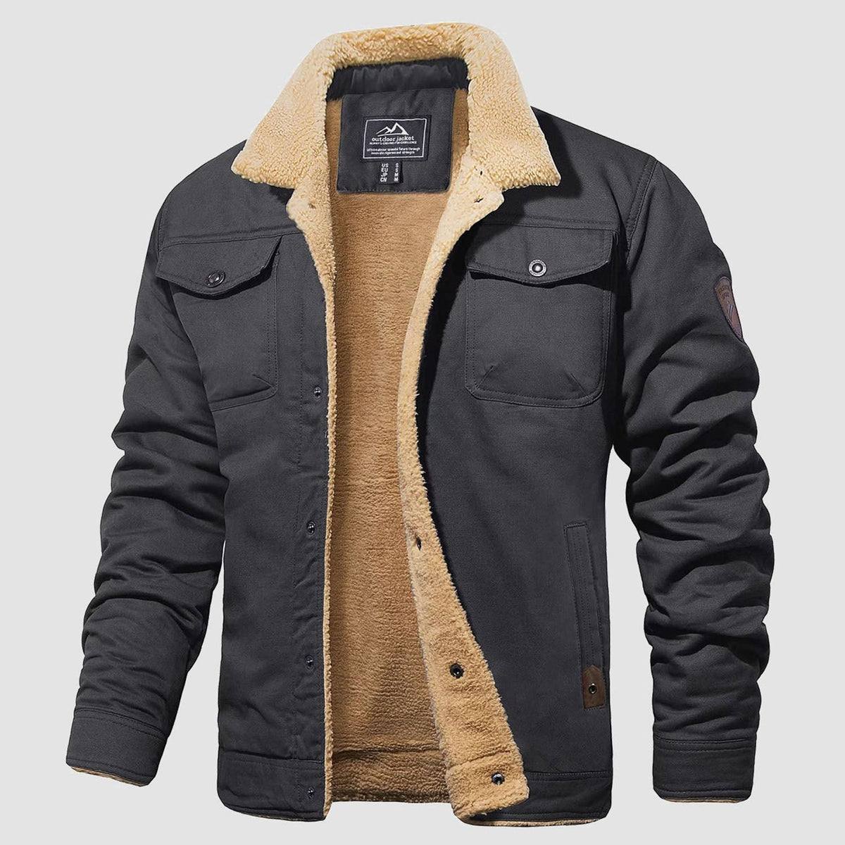OAKEN Men’s Sherpa-Lined Jacket
