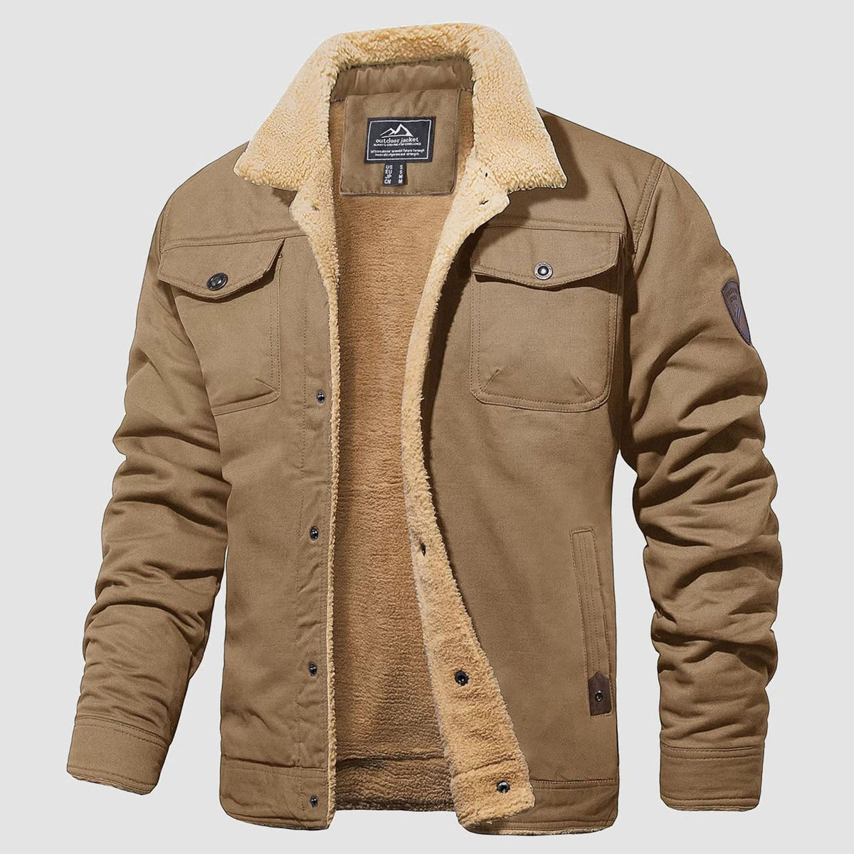 OAKEN Men’s Sherpa-Lined Jacket