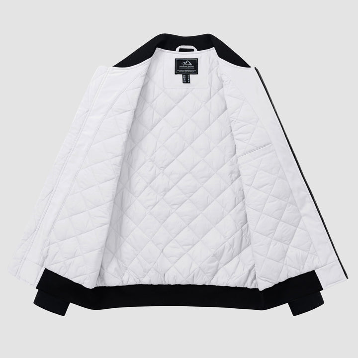Men's Winter Bomber Jacket, Quilted & Windproof Zip-Up Coa