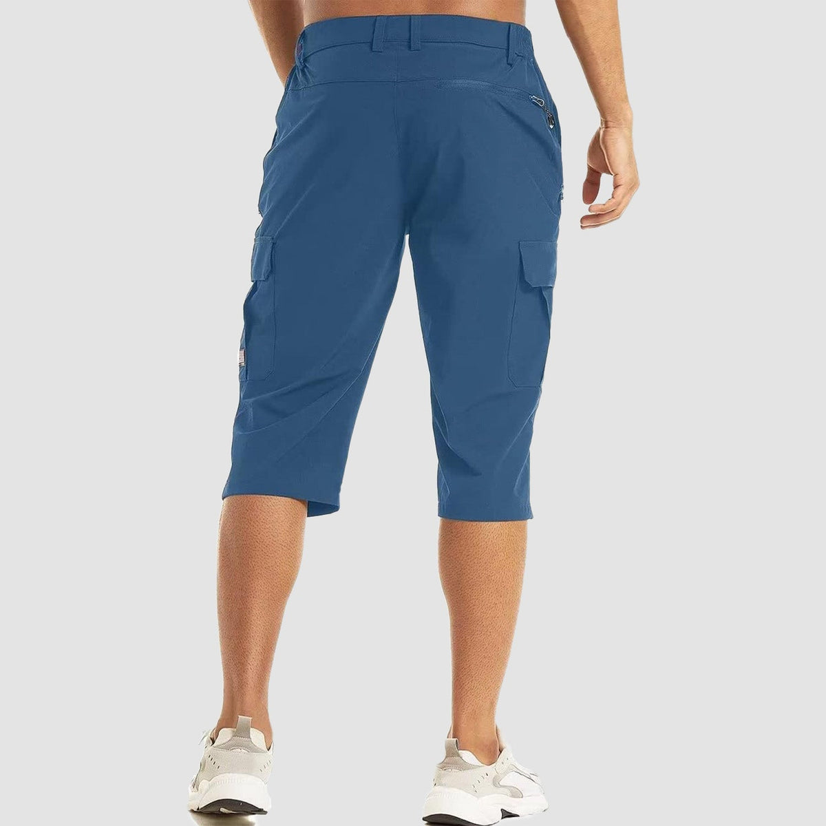 Men's 3/4 Hiking Capri Pants - Quick Dry Below Knee Shorts with 5 Pockets