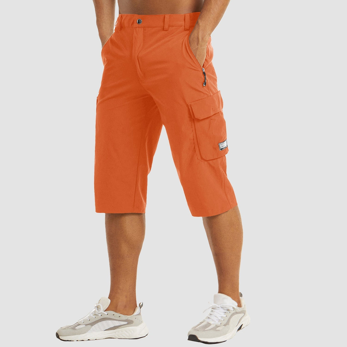Men's 3/4 Hiking Capri Pants - Quick Dry Below Knee Shorts with 5 Pockets