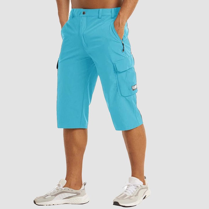Men's 3/4 Hiking Capri Pants - Quick Dry Below Knee Shorts with 5 Pockets