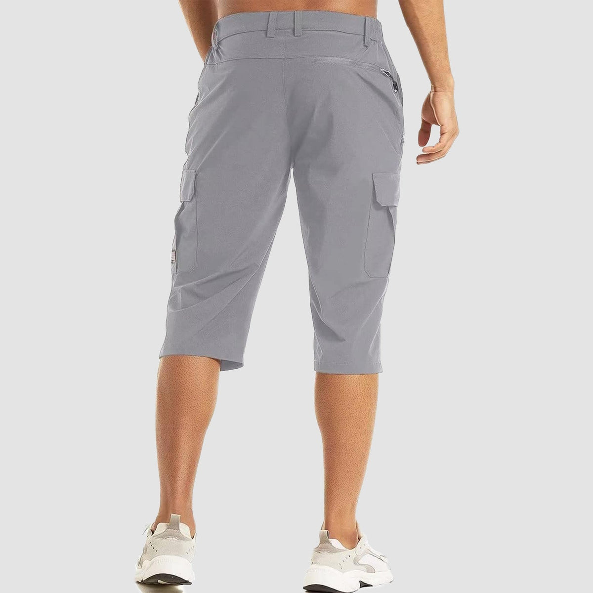 Men's 3/4 Hiking Capri Pants - Quick Dry Below Knee Shorts with 5 Pockets