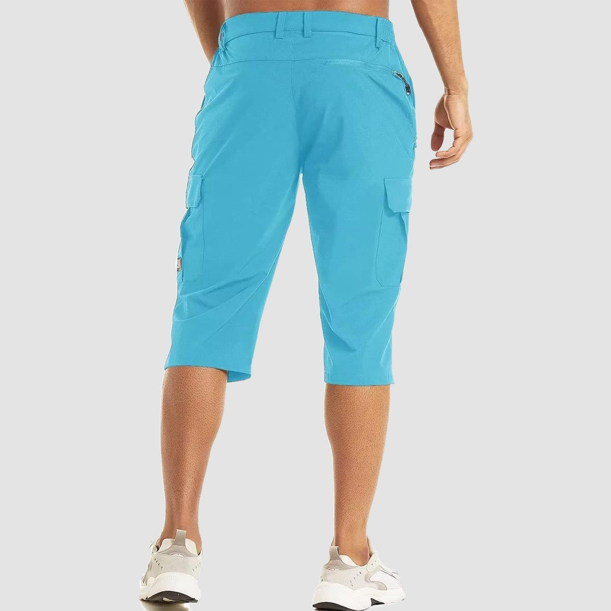 Men's 3/4 Hiking Capri Pants - Quick Dry Below Knee Shorts with 5 Pockets