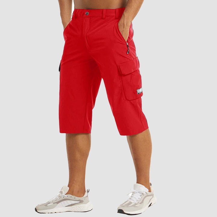 Men's 3/4 Hiking Capri Pants - Quick Dry Below Knee Shorts with 5 Pockets