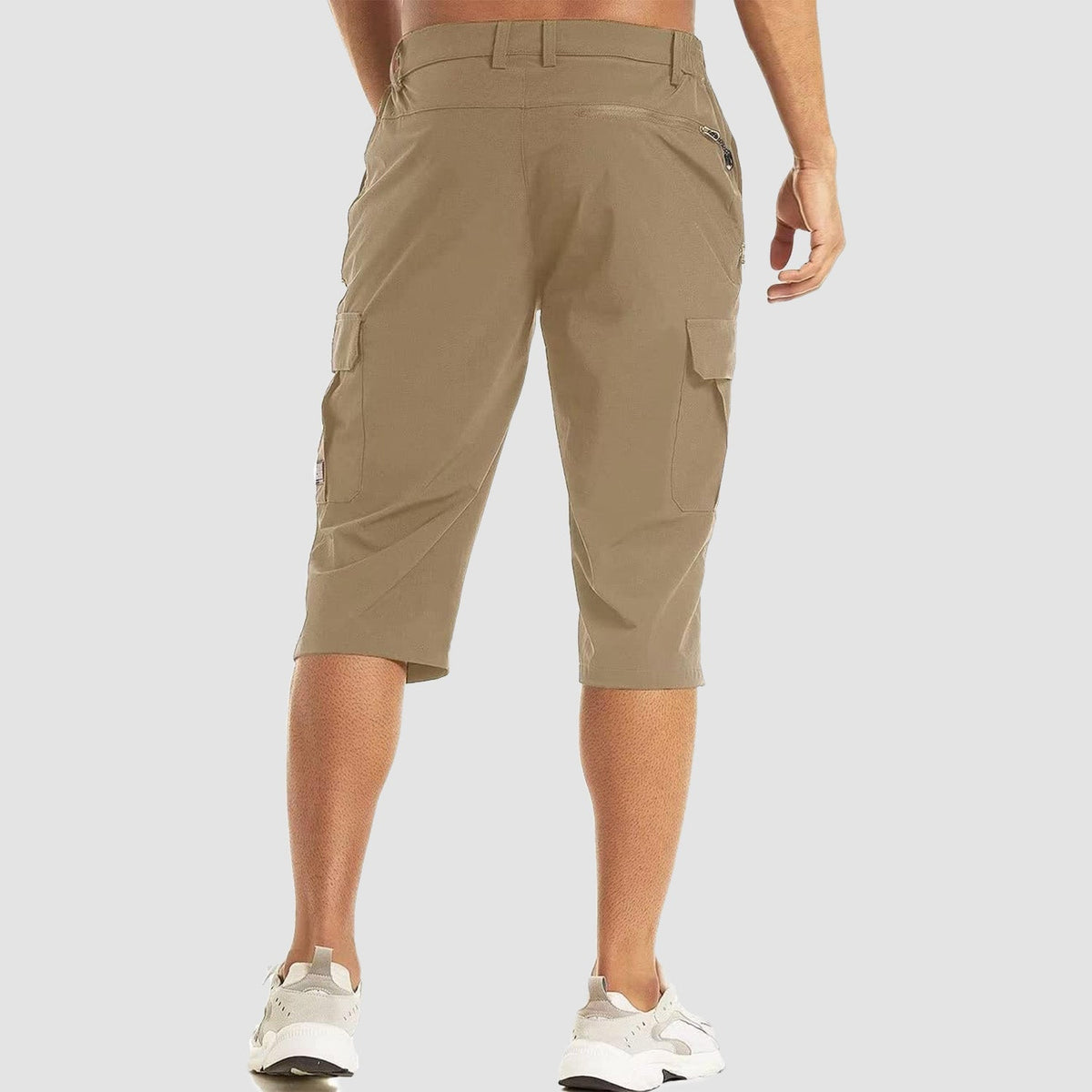 Men's 3/4 Hiking Capri Pants - Quick Dry Below Knee Shorts with 5 Pockets
