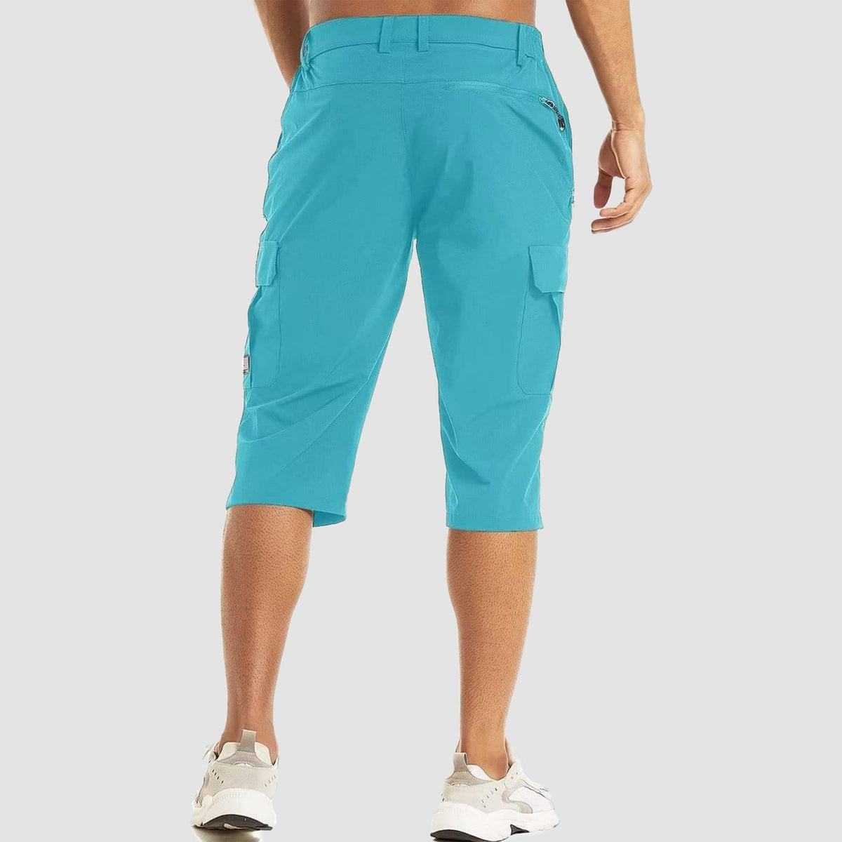 Men's 3/4 Hiking Capri Pants - Quick Dry Below Knee Shorts with 5 Pockets