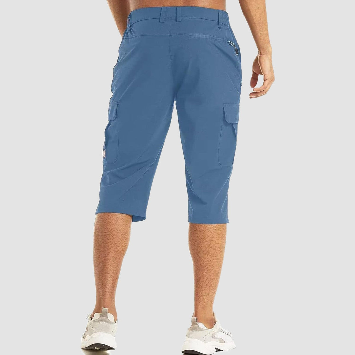 Men's 3/4 Hiking Capri Pants - Quick Dry Below Knee Shorts with 5 Pockets