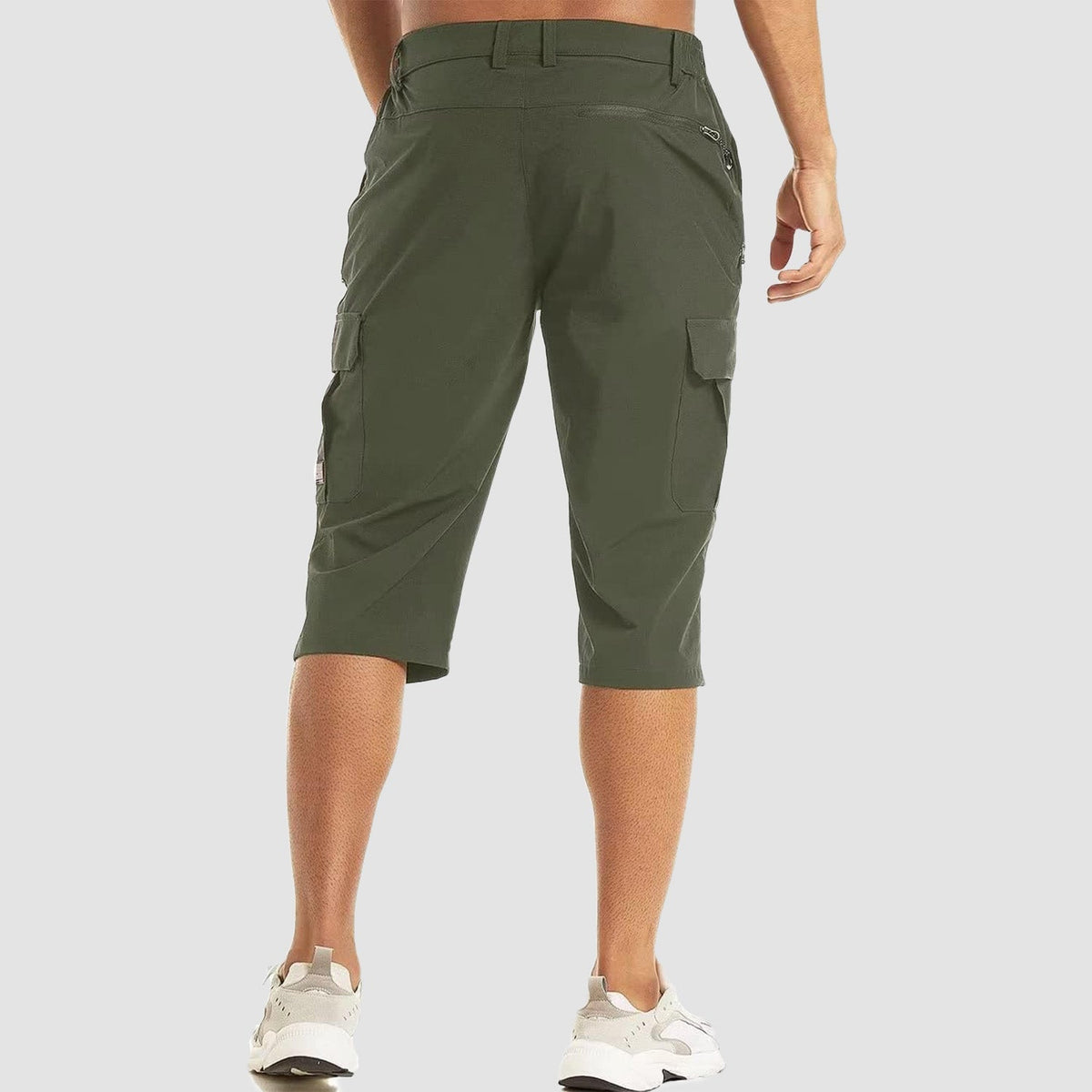 Men's 3/4 Hiking Capri Pants - Quick Dry Below Knee Shorts with 5 Pockets