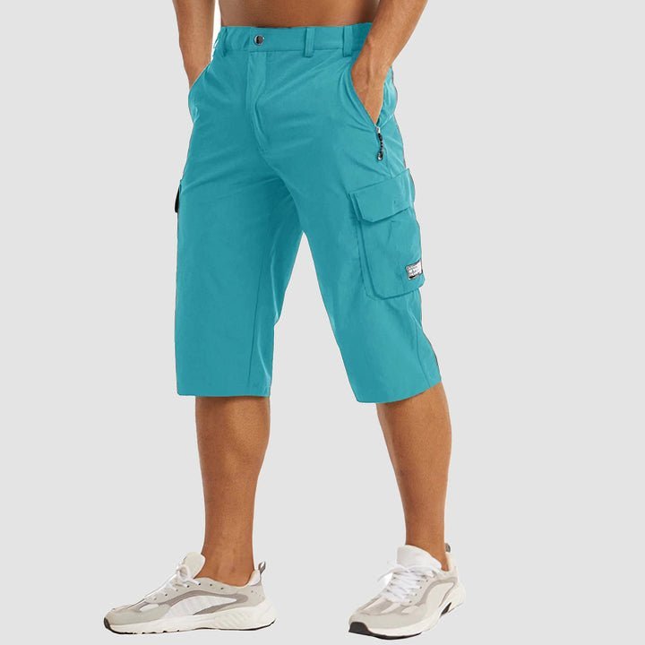 Men's 3/4 Hiking Capri Pants - Quick Dry Below Knee Shorts with 5 Pockets