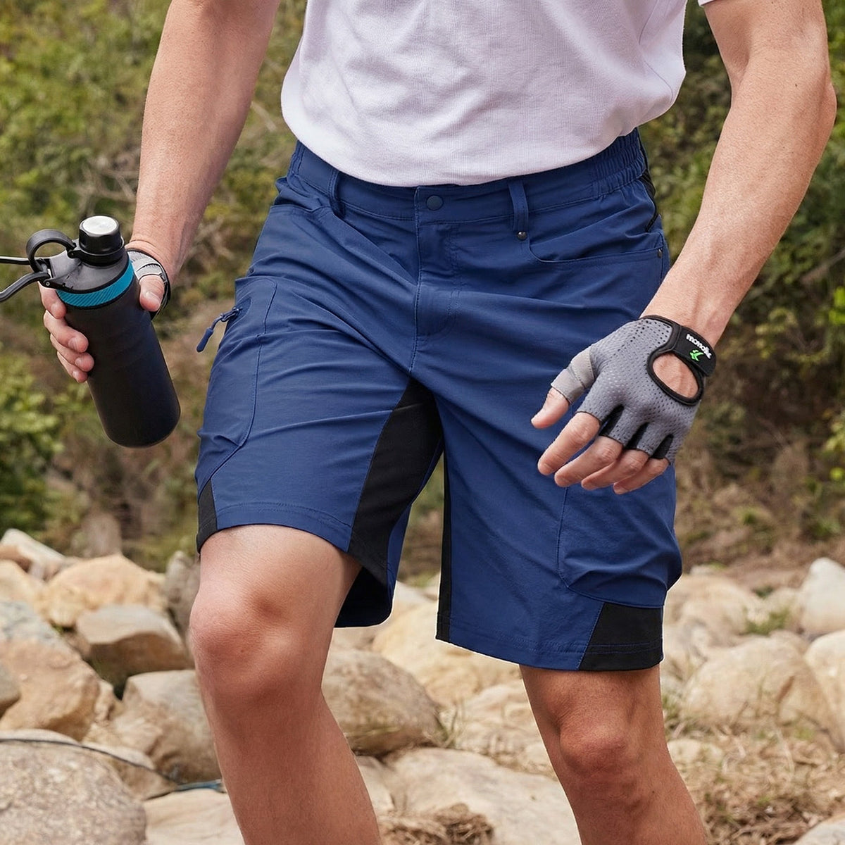Men's Hiking Cargo Shorts - Water Resistant Quick Dry Golf Shorts