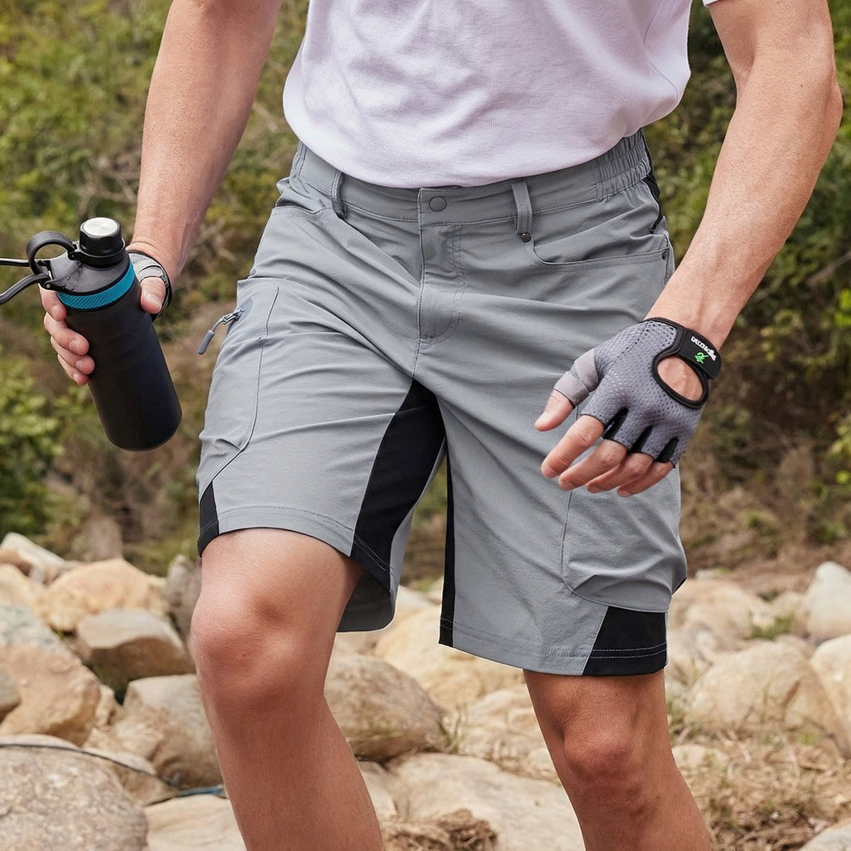 Men's Hiking Cargo Shorts - Water Resistant Quick Dry Golf Shorts