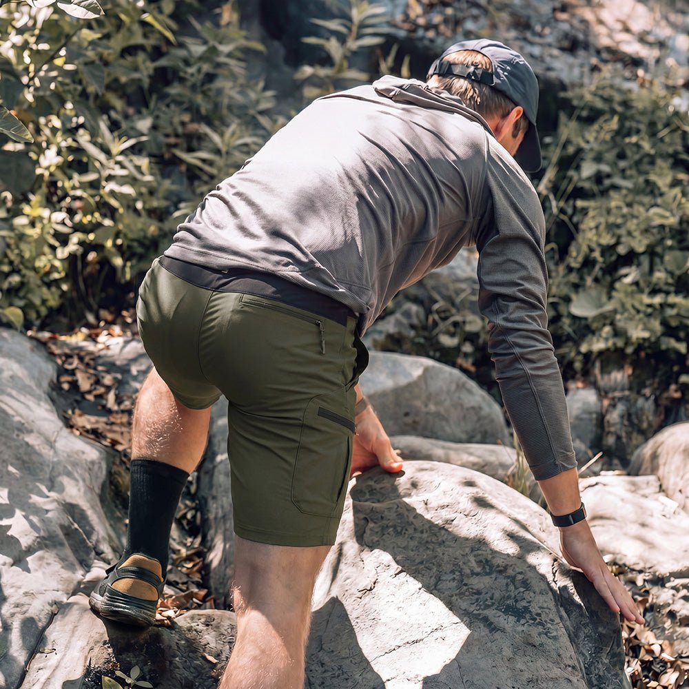 Men's Hiking Cargo Shorts - Water Resistant Quick Dry Golf Shorts