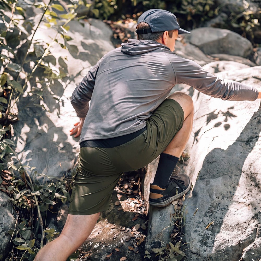 Men's Hiking Cargo Shorts - Water Resistant Quick Dry Golf Shorts