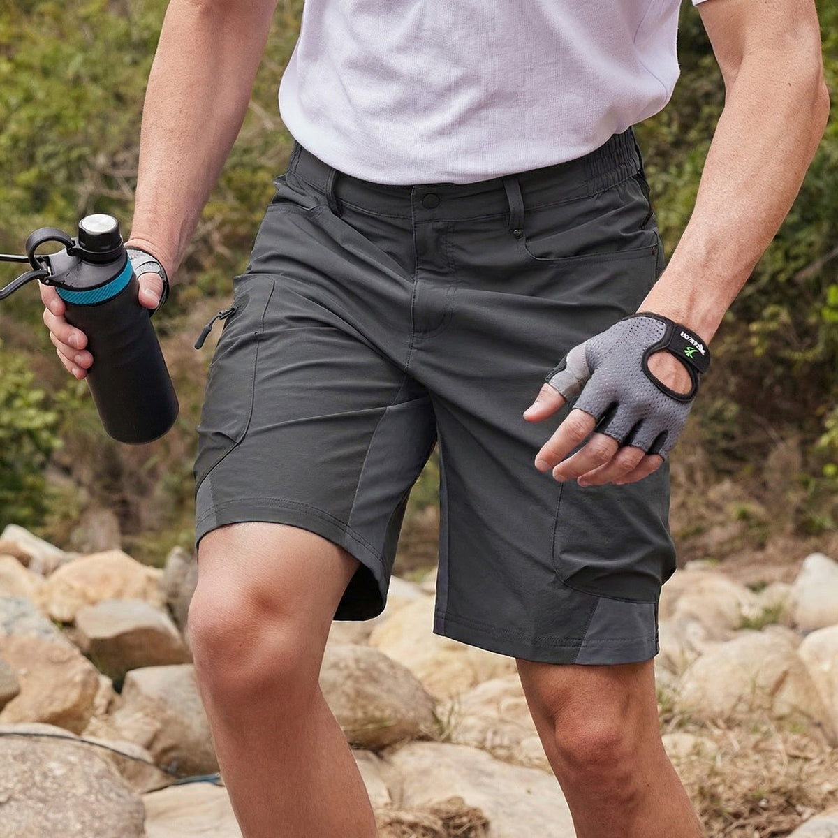 Men's Hiking Cargo Shorts - Water Resistant Quick Dry Golf Shorts