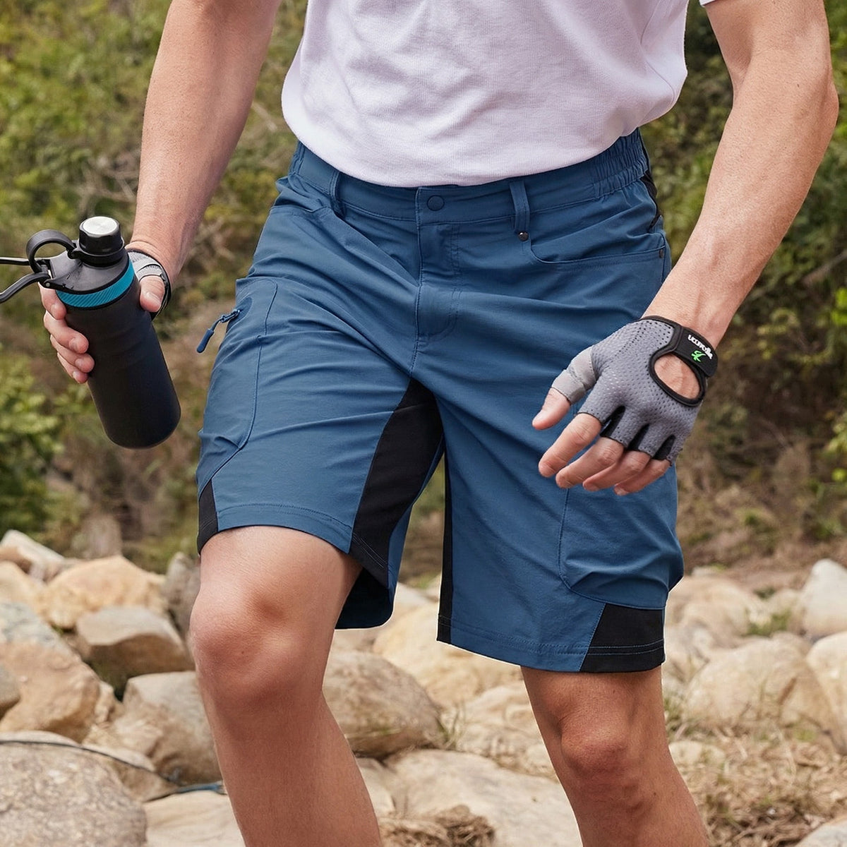 Men's Hiking Cargo Shorts - Water Resistant Quick Dry Golf Shorts