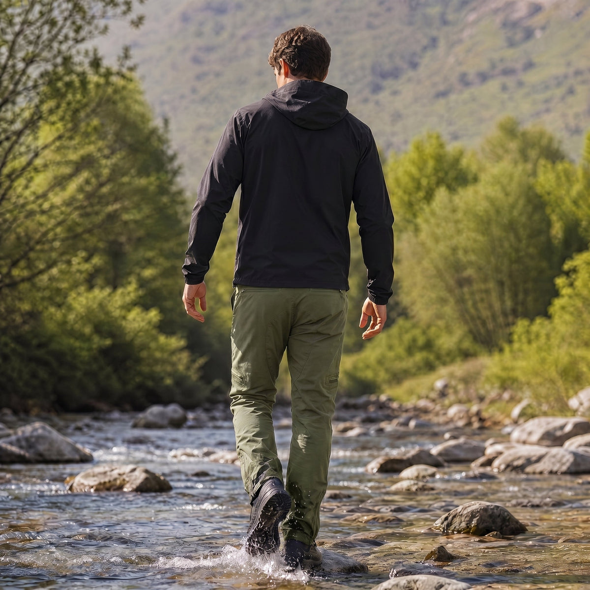 Men's Tactical Cargo Pants with 9 Pockets for Hiking