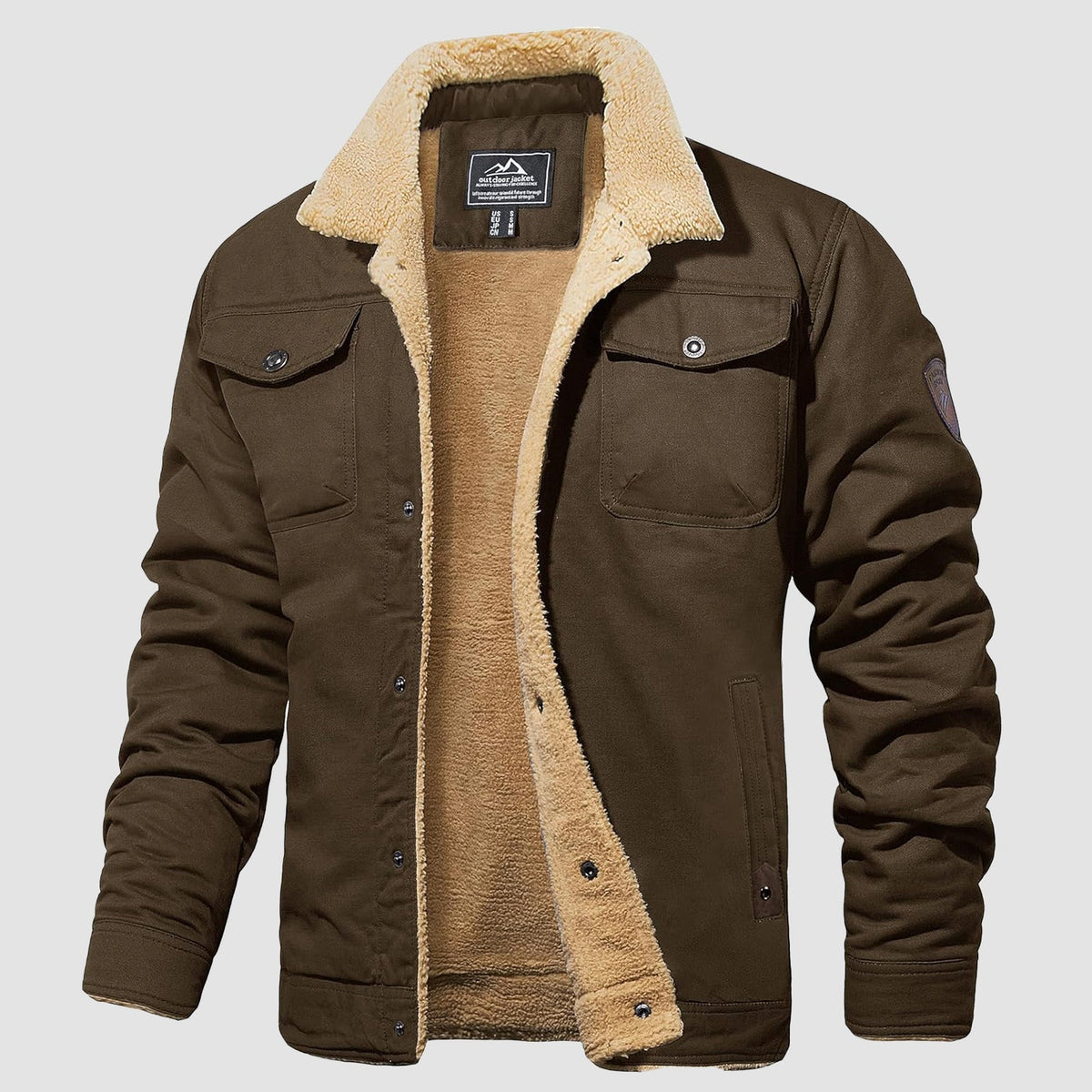 OAKEN Men’s Sherpa-Lined Jacket