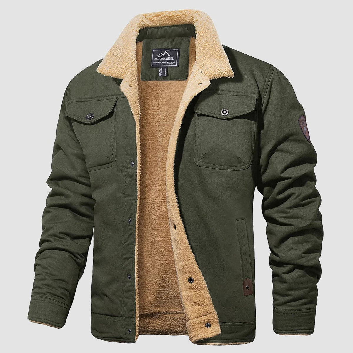 OAKEN Men’s Sherpa-Lined Jacket